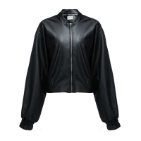 KURTKA DAMSKA OVERSIZE EKO SKÓRA OLAVOGA SOFT SHADOW BLACK
