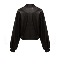KURTKA DAMSKA OVERSIZE EKO SKÓRA OLAVOGA SOFT SHADOW BROWN