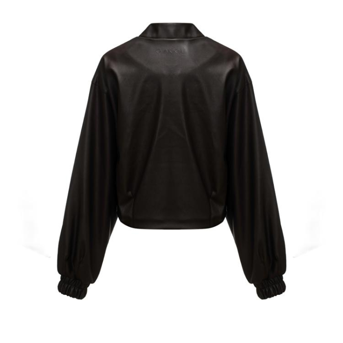 KURTKA DAMSKA OVERSIZE EKO SKÓRA OLAVOGA SOFT SHADOW BROWN