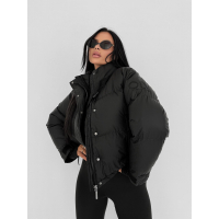 KURTKA DAMSKA BOMBER PIKOWANA OLAVOGA ROOSEN BLACK