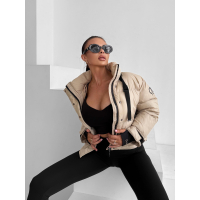 KURTKA DAMSKA BOMBER PIKOWANA OLAVOGA ROOSEN BEIGE