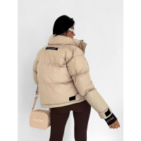KURTKA DAMSKA BOMBER PIKOWANA OLAVOGA ROOSEN BEIGE