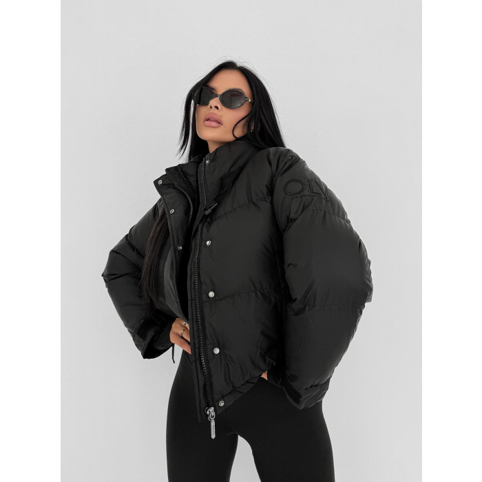 KURTKA DAMSKA BOMBER PIKOWANA OLAVOGA ROOSEN BLACK