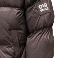 KURTKA MĘSKA PIKOWANA OVERSIZE BOMBERKA OLAVOGA MEN CASTE BROWN