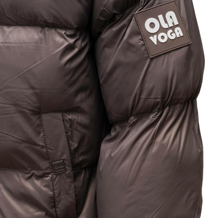 KURTKA MĘSKA PIKOWANA OVERSIZE BOMBERKA OLAVOGA MEN CASTE BROWN