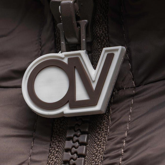 KURTKA MĘSKA PIKOWANA OVERSIZE BOMBERKA OLAVOGA MEN CASTE BROWN