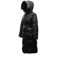KURTKA PŁASZCZ DAMSKI DŁUGI OVERSIZE OLAVOGA SIING BLACK