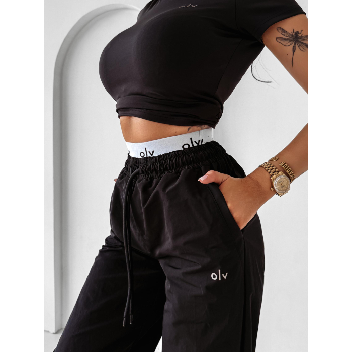 SPODNIE CARGO GUMA OLAVOGA RAINY DAY BLACK