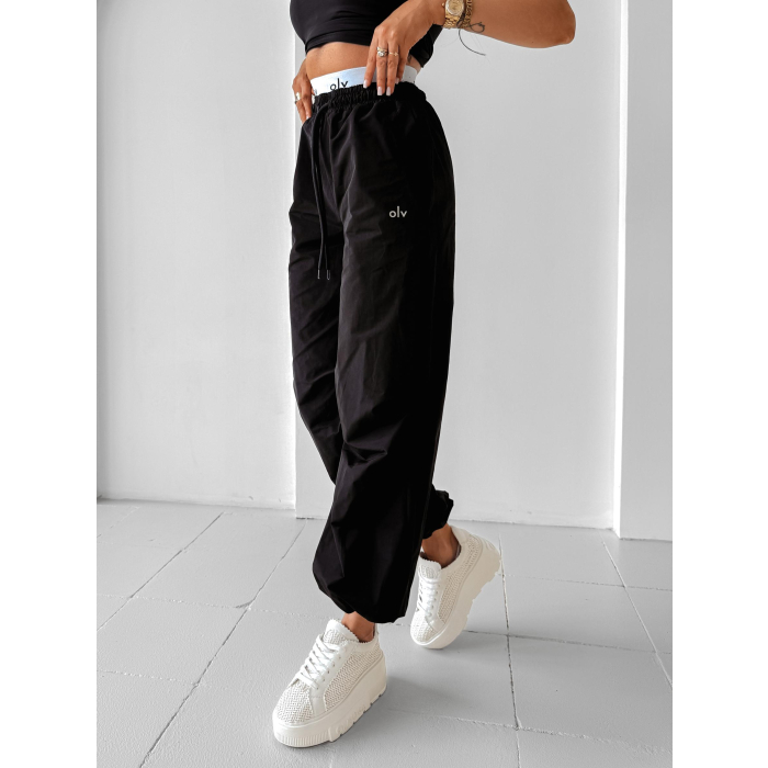 SPODNIE CARGO GUMA OLAVOGA RAINY DAY BLACK