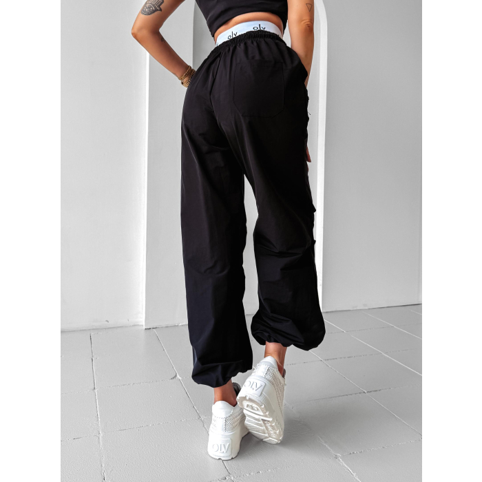 SPODNIE CARGO GUMA OLAVOGA RAINY DAY BLACK