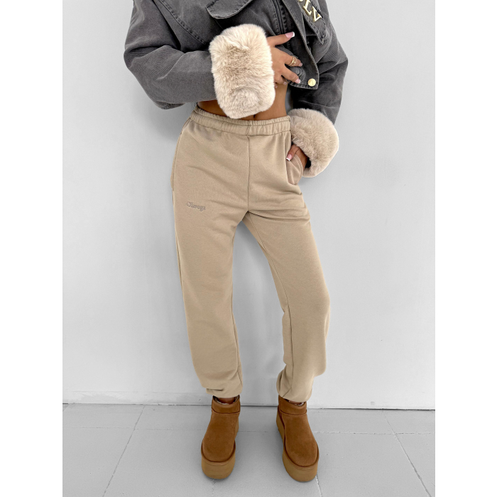 SPODNIE DRESOWE BAWEŁNIANE DAMSKIE OLAVOGA DEWDROP BEIGE