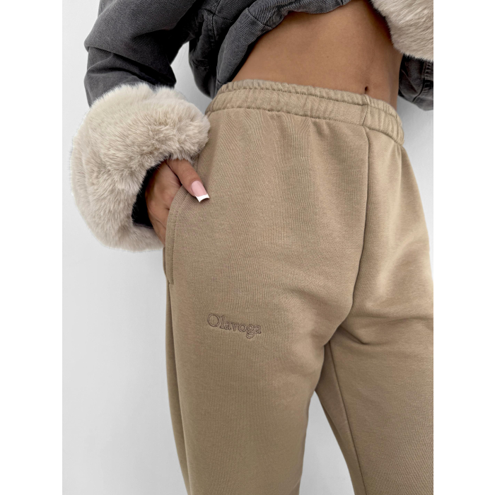 SPODNIE DRESOWE BAWEŁNIANE DAMSKIE OLAVOGA DEWDROP BEIGE
