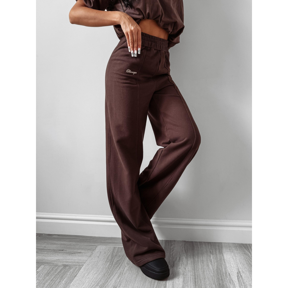 SPODNIE DRESOWE BAWEŁNIANE OLAVOGA AUTUMN WHISPER PANTS BROWN