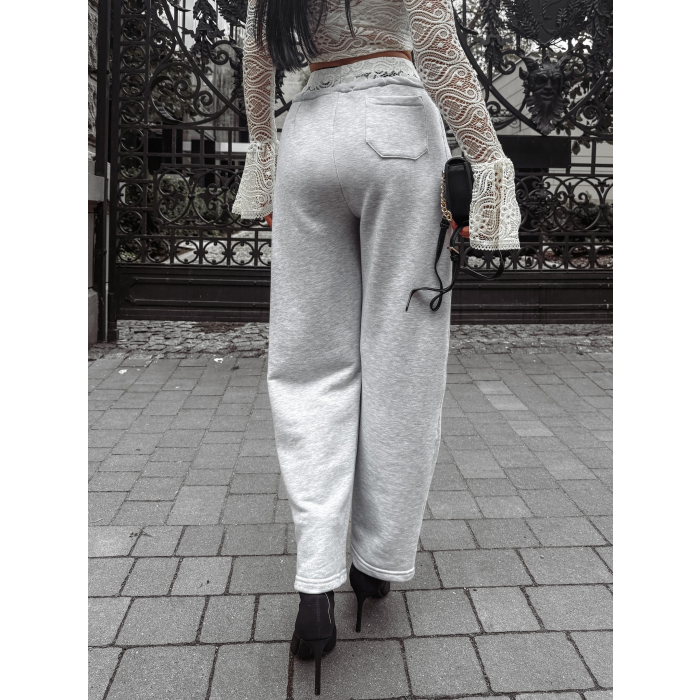SPODNIE DRESOWE SZEROKIE OLAVOGA BIRCH GRAY