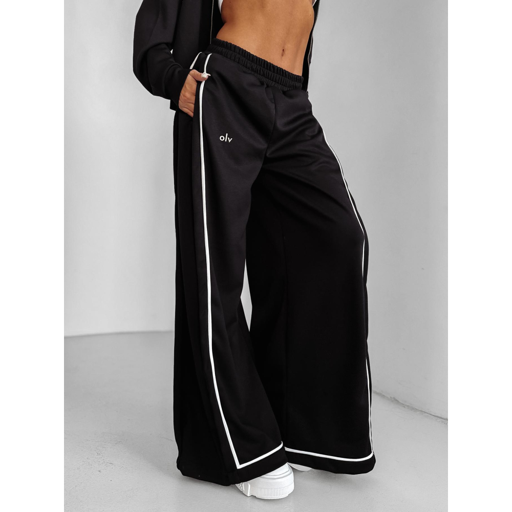 SPODNIE DRESOWE SZEROKIE OLAVOGA SILENT STORM PANTS BLACK