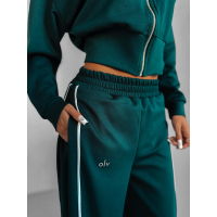 SPODNIE DRESOWE SZEROKIE OLAVOGA SILENT STORM PANTS DEEP GREEN