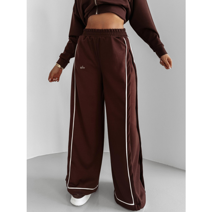 SPODNIE DRESOWE SZEROKIE OLAVOGA SILENT STORM PANTS BROWN