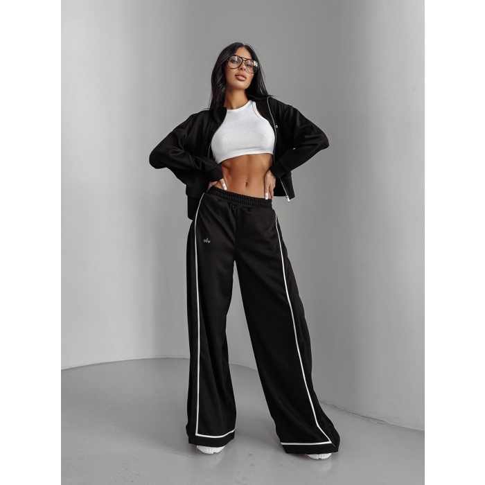SPODNIE DRESOWE SZEROKIE OLAVOGA SILENT STORM PANTS BLACK