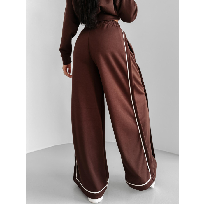 SPODNIE DRESOWE SZEROKIE OLAVOGA SILENT STORM PANTS BROWN