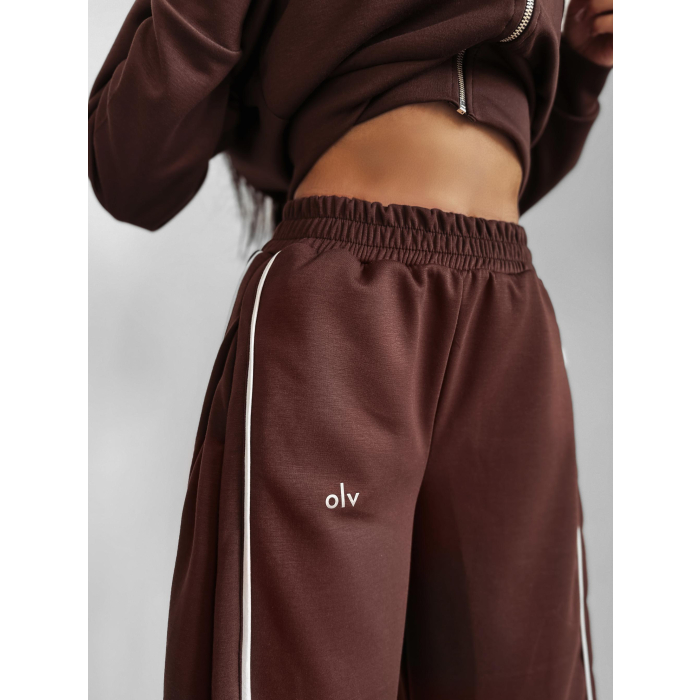 SPODNIE DRESOWE SZEROKIE OLAVOGA SILENT STORM PANTS BROWN