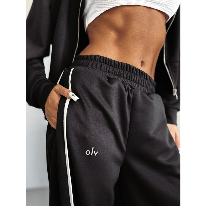SPODNIE DRESOWE SZEROKIE OLAVOGA SILENT STORM PANTS BLACK