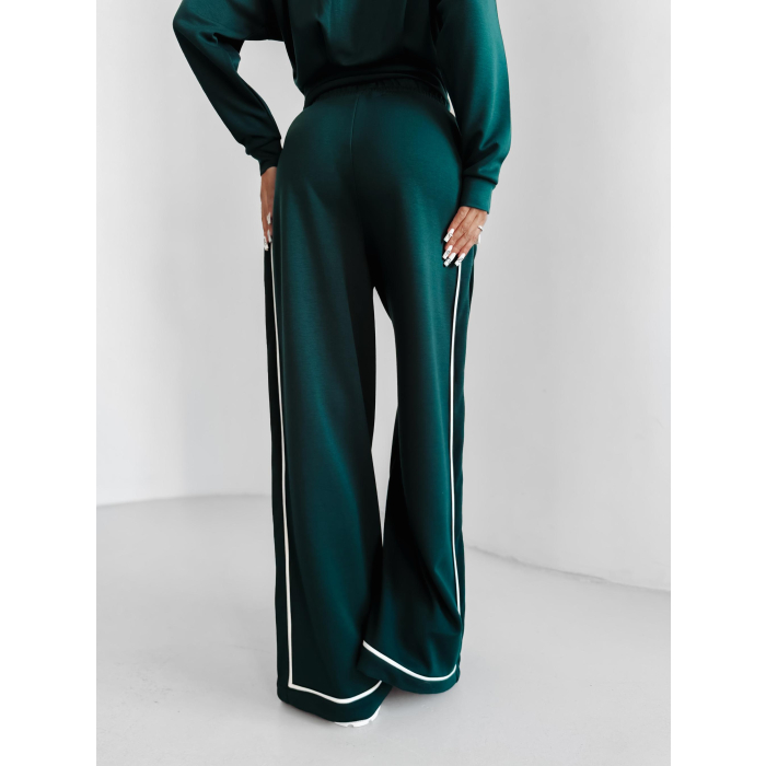 SPODNIE DRESOWE SZEROKIE OLAVOGA SILENT STORM PANTS DEEP GREEN