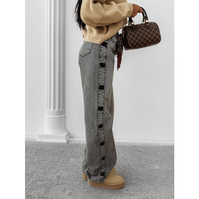 SPODNIE JEANSOWE DENIM OLAVOGA ELIOKIE GRAY