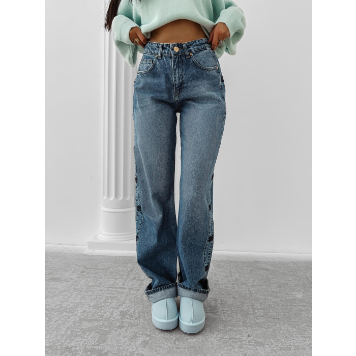 SPODNIE JEANSOWE DENIM OLAVOGA ELIOKIE DARK BLUE