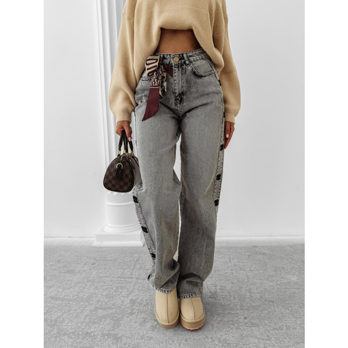 SPODNIE JEANSOWE DENIM OLAVOGA ELIOKIE GRAY