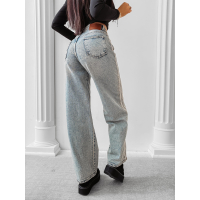SPODNIE JEANSOWE DENIM WIDE LEG OLAVOGA ERADIO WASHED BLUE