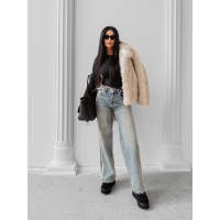 SPODNIE JEANSOWE DENIM WIDE LEG OLAVOGA ERADIO WASHED BLUE