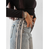 SPODNIE JEANSOWE DENIM WIDE LEG OLAVOGA ERADIO WASHED BLUE