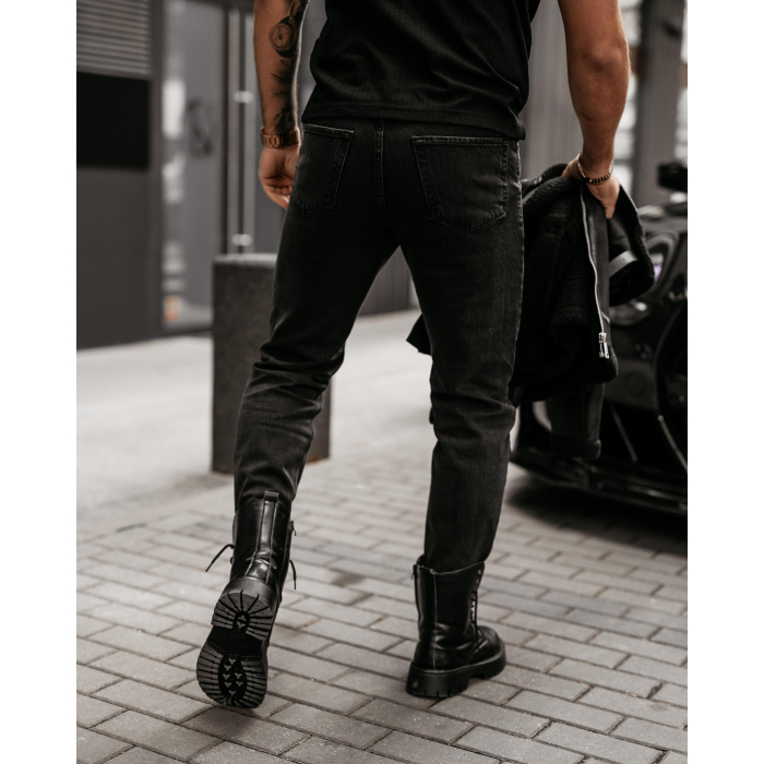 SPODNIE JEANSOWE MĘSKIE DENIM OLAVOGA MEN DEMAN BLACK
