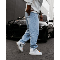 SPODNIE JEANSOWE MĘSKIE STRAIGHT LEG OLAVOGA MEN ZOKI BLUE