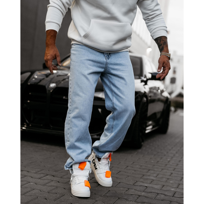 SPODNIE JEANSOWE MĘSKIE STRAIGHT LEG OLAVOGA MEN ZOKI BLUE