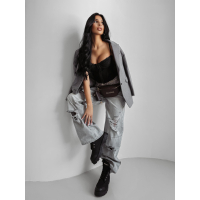 SPODNIE JENSOWE DENIM BAGGY DZIURY OLAVOGA BAMBI GRAY