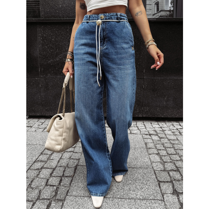 SPODNIE JENSOWE DENIM BAGGY OLAVOGA KAAGE DARK BLUE