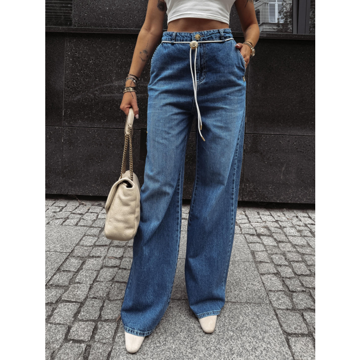 SPODNIE JENSOWE DENIM BAGGY OLAVOGA KAAGE DARK BLUE