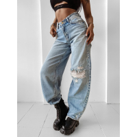 SPODNIE JENSOWE DENIM BAGGY OLAVOGA MI LEO JEANS