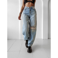 SPODNIE JENSOWE DENIM BAGGY OLAVOGA MI LEO JEANS