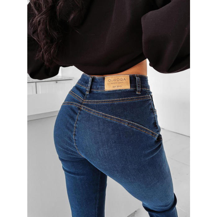 SPODNIE JENSOWE DENIM DZWONY OLAVOGA YUON NAVY BLUE