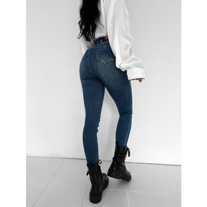 SPODNIE JENSOWE DENIM SKINNY OLAVOGA VIO DARK JEANS