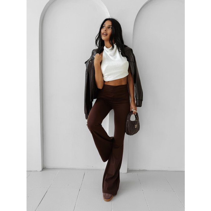 SPODNIE LEGGINSY MODELUJĄCE DZWONY OLAVOGA SPICED HONEY BROWN