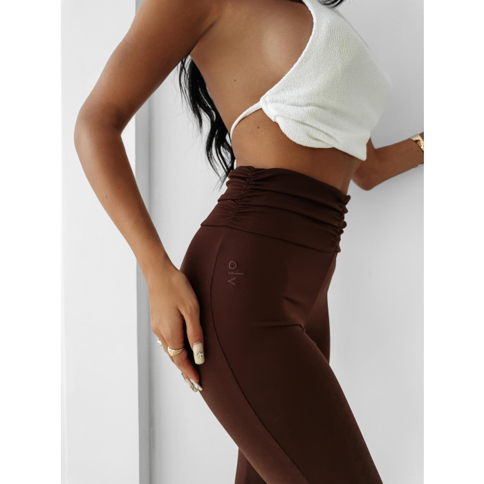 SPODNIE LEGGINSY MODELUJĄCE DZWONY OLAVOGA SPICED HONEY BROWN