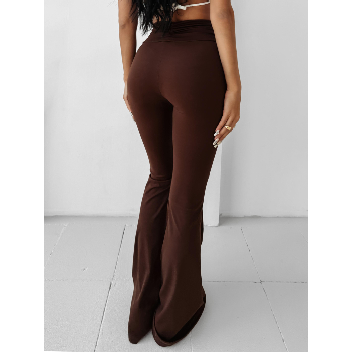 SPODNIE LEGGINSY MODELUJĄCE DZWONY OLAVOGA SPICED HONEY BROWN
