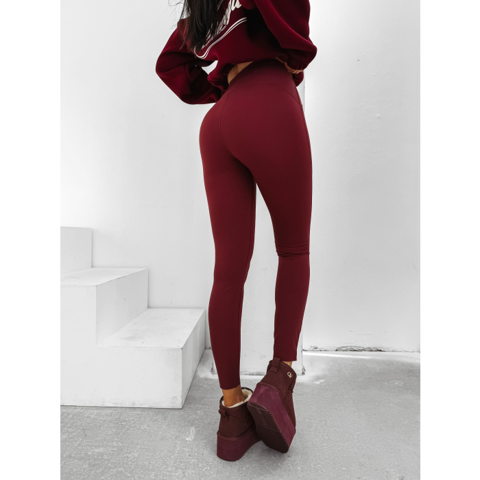 SPODNIE LEGGINSY MODELUJĄCE OLAVOGA MACREEL BURGUND