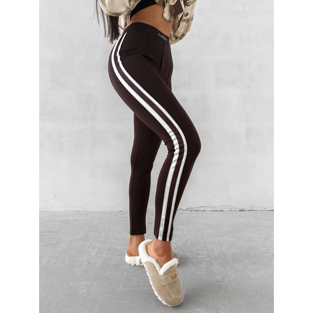 SPODNIE LEGGINSY MODELUJĄCE OLAVOGA STRECH BROWN