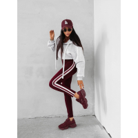 SPODNIE LEGGINSY MODELUJĄCE OLAVOGA STRECH BURGUND