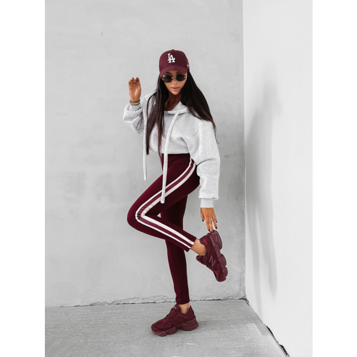 SPODNIE LEGGINSY MODELUJĄCE OLAVOGA STRECH BURGUND