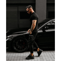 BUTY MĘSKIE SNEAKERSY NA GRUBSZEJ PODESZWIE OLAVOGA MEN SHOES AUTHENTIC BLACK